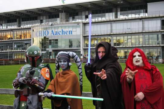 Boba Fett, Twi'lek, Anakin und der Imperator.