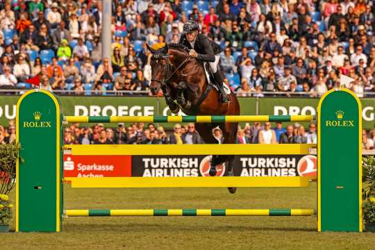 Rolex Grand Prix-Sieger 2023 Marcus Ehning mit Stargold. (c) CHIO Aachen/Andreas Steindl