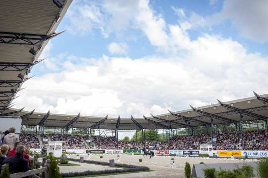 Deutsche Bank Stadium at the CHIO Aachen. Photo: CHIO Aachen/ Arnd Bronkhorst.