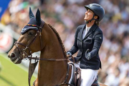 Das Foto zeigt Simone Blum und ihre Wunderstute DSP Alice beim CHIO Aachen 2019. Foto: CHIO Aachen/Arnd Bronkhorst