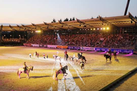 "Horse & Symphony": Impressive show in the Deutsche Bank Stadium at the CHIO Aachen. Photo: CHIO Aachen/Andreas Steindl. 