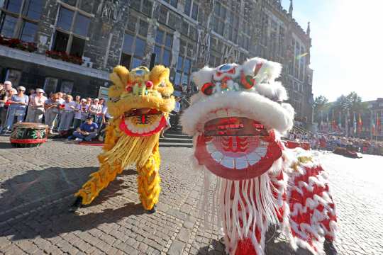 Traditioneller chinesischer Löwentanz im Herzen von Aachen - der CHIO macht's möglich. Foto: CHIO Aachen/ Andreas Steindl