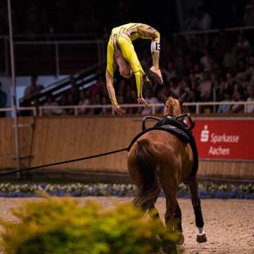 The photo shows the winner of the women's prize of the Sparkasse: Kathrin Meyer. Photo: CHIO Aachen/Jil Haak