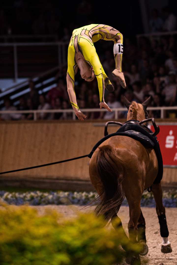 The photo shows the winner of the women's prize of the Sparkasse: Kathrin Meyer. Photo: CHIO Aachen/Jill Haak