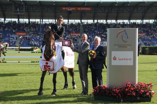 Siegerehrung Sparkassen-Youngsters-Cup Foto: CHIO Aachen / Michael Strauch