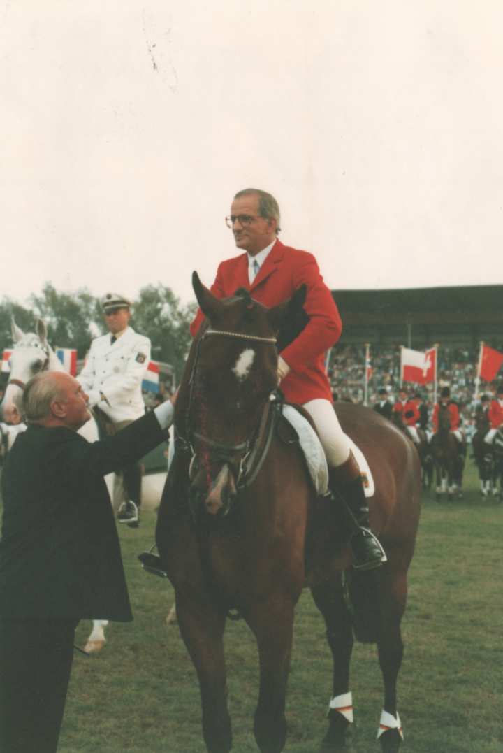 Abschied vom aktiven Springsport 1986 in der Soers. Foto: CHIO Aachen/ Archiv