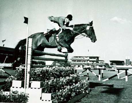 1957 mit Halla beim CHIO Aachen. Foto: CHIO Aachen/ Archiv