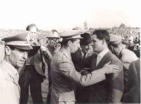 Hans Günter Winkler und R. D´ Inzeo in Aachen.