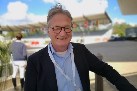 Turnierdirektor Frank Kemperman im Deutsche Bank Stadion. Foto: Aachen International Jumping