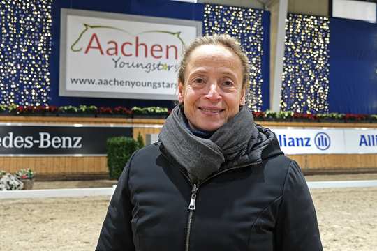 Isabell Werth at the Aachen Dressage Youngstars.