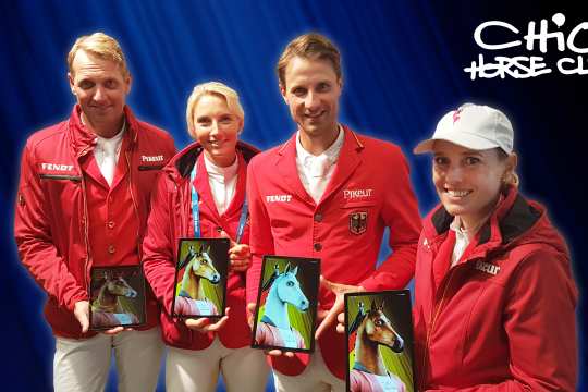 The German show jumping team at the CHIO Aachen 2022 with their CHIO HORSES (Photo: CHIO Aachen).