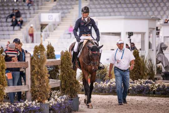 Michael Jung after the dressage in the SAP Cup. Photo: CHIO Aachen/ Franziska Sack
